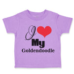 Toddler Clothes I Love My Goldendoodle Dog Lover Pet B Toddler Shirt Cotton