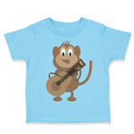 Toddler Clothes Monkey Playing Guitar Safari Toddler Shirt Baby Clothes Cotton