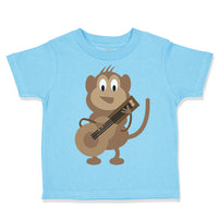 Toddler Clothes Monkey Playing Guitar Safari Toddler Shirt Baby Clothes Cotton