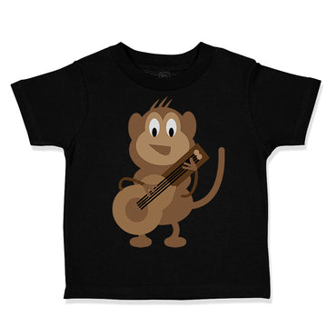 Toddler Clothes Monkey Playing Guitar Safari Toddler Shirt Baby Clothes Cotton