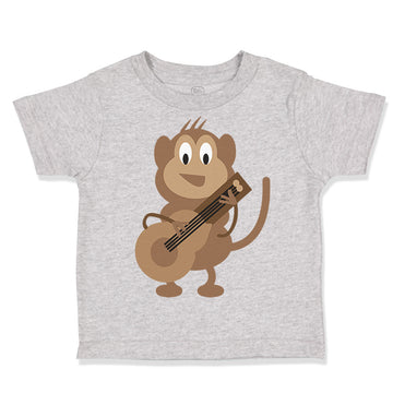 Toddler Clothes Monkey Playing Guitar Safari Toddler Shirt Baby Clothes Cotton