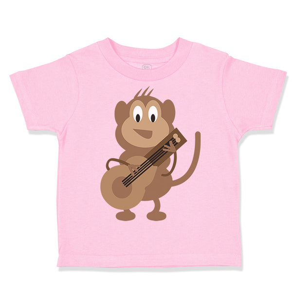 Toddler Clothes Monkey Playing Guitar Safari Toddler Shirt Baby Clothes Cotton