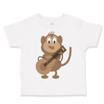 Toddler Clothes Monkey Playing Guitar Safari Toddler Shirt Baby Clothes Cotton