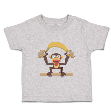 Toddler Clothes Monkey with Large Banana Safari Toddler Shirt Cotton