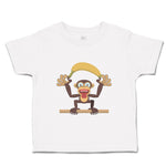 Toddler Clothes Monkey with Large Banana Safari Toddler Shirt Cotton