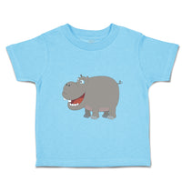 Toddler Clothes Hippopotamus Smiling Style A Safari Toddler Shirt Cotton