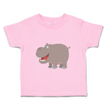 Toddler Clothes Hippopotamus Smiling Style A Safari Toddler Shirt Cotton