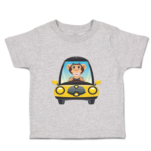 Toddler Clothes Monkey Driving Car Safari Toddler Shirt Baby Clothes Cotton