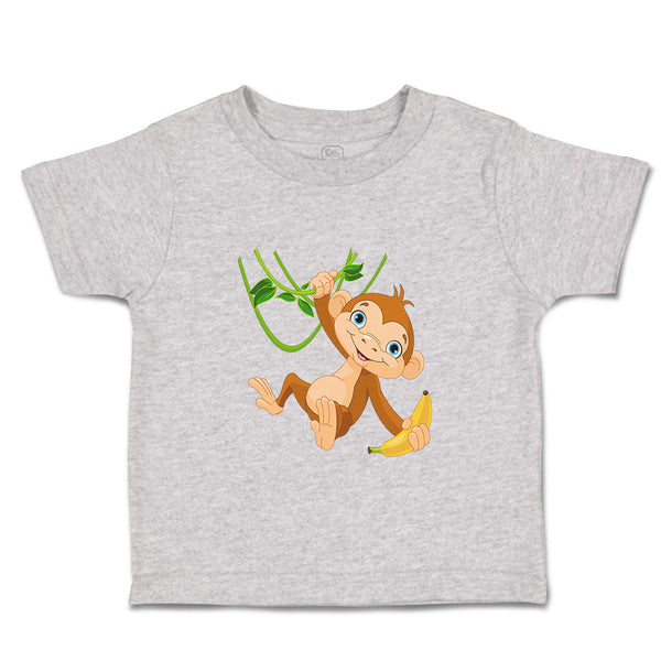 Toddler Clothes Monkey with Banana on Tree Animals Toddler Shirt Cotton