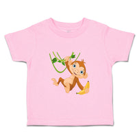 Toddler Clothes Monkey with Banana on Tree Animals Toddler Shirt Cotton