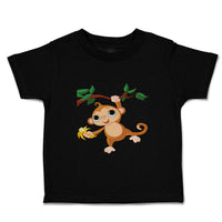 Toddler Clothes Baby Monkey with Banana on Tree Toddler Shirt Cotton