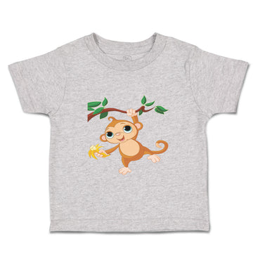 Toddler Clothes Baby Monkey with Banana on Tree Toddler Shirt Cotton