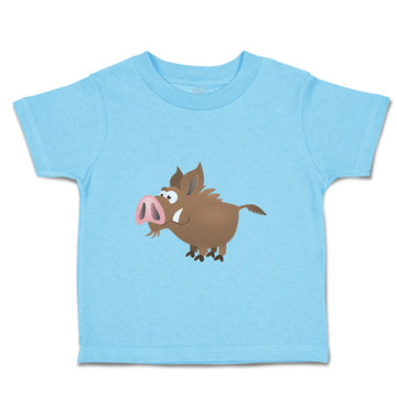 Toddler Clothes Wild Boar Cartoon Funny Humor Toddler Shirt Baby Clothes Cotton