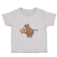 Toddler Clothes Wild Boar Cartoon Funny Humor Toddler Shirt Baby Clothes Cotton