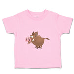 Toddler Clothes Wild Boar Cartoon Funny Humor Toddler Shirt Baby Clothes Cotton