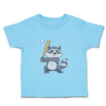 Toddler Clothes Raccoon Baseball Player Funny Humor Toddler Shirt Cotton