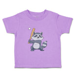 Toddler Clothes Raccoon Baseball Player Funny Humor Toddler Shirt Cotton