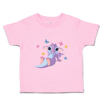 Toddler Girl Clothes Baby Dragon and Butterflies Cute Toddler Shirt Cotton