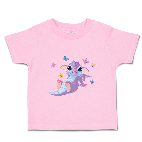 Toddler Girl Clothes Baby Dragon and Butterflies Cute Toddler Shirt Cotton