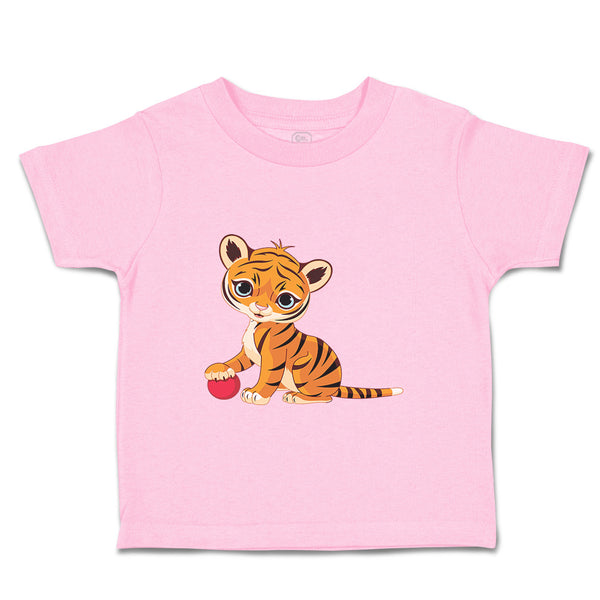 Toddler Clothes Tiger Playing with Ball Safari Toddler Shirt Baby Clothes Cotton