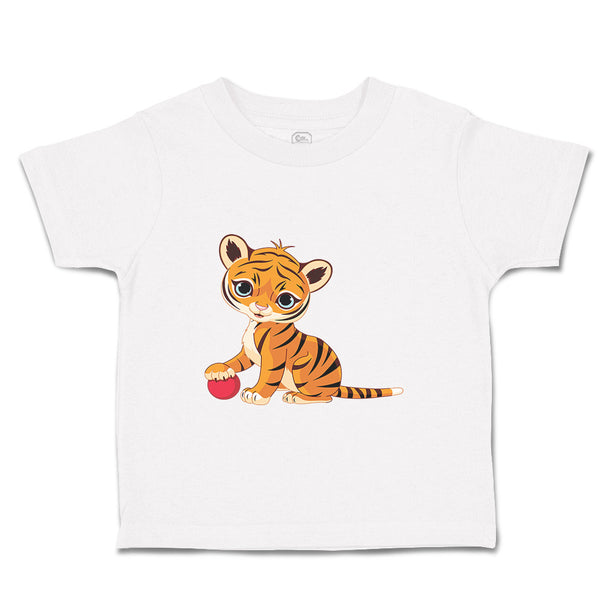 Toddler Clothes Tiger Playing with Ball Safari Toddler Shirt Baby Clothes Cotton