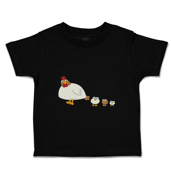 Toddler Clothes Chicken and 3 Chicks Animals Farm Toddler Shirt Cotton