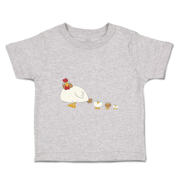 Toddler Clothes Chicken and 3 Chicks Animals Farm Toddler Shirt Cotton