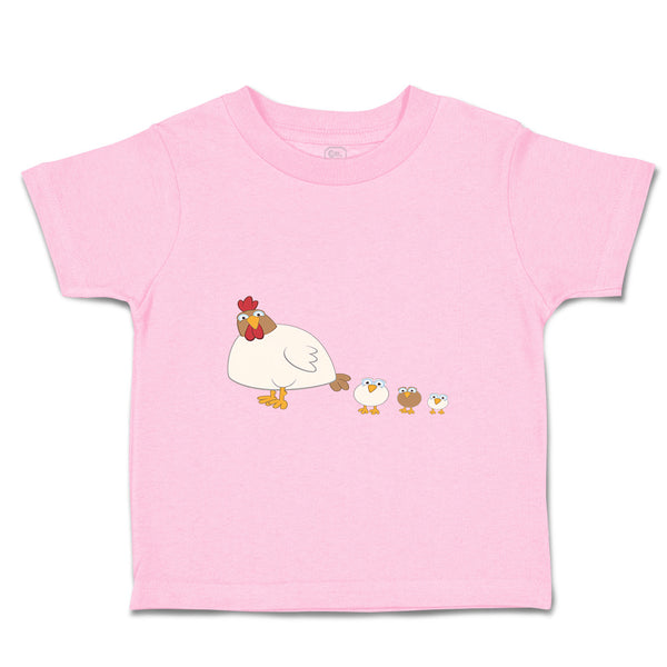 Toddler Clothes Chicken and 3 Chicks Animals Farm Toddler Shirt Cotton