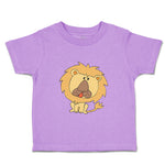 Toddler Clothes Lion with Big Round Head Animals Safari Toddler Shirt Cotton