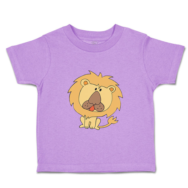 Toddler Clothes Lion with Big Round Head Animals Safari Toddler Shirt Cotton