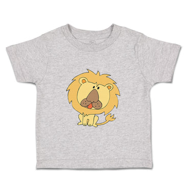 Toddler Clothes Lion with Big Round Head Animals Safari Toddler Shirt Cotton