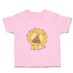 Toddler Clothes Lion with Big Round Head Animals Safari Toddler Shirt Cotton