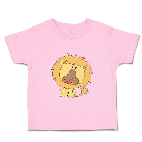 Toddler Clothes Lion with Big Round Head Animals Safari Toddler Shirt Cotton