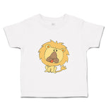 Toddler Clothes Lion with Big Round Head Animals Safari Toddler Shirt Cotton