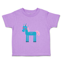 Toddler Girl Clothes Unicorn Blue Style A Funny Humor Toddler Shirt Cotton