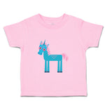 Toddler Girl Clothes Unicorn Blue Style A Funny Humor Toddler Shirt Cotton
