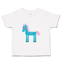 Toddler Girl Clothes Unicorn Blue Style A Funny Humor Toddler Shirt Cotton