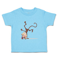 Toddler Clothes Monkey Female Standing on 1 Hand Zoo Funny Toddler Shirt Cotton