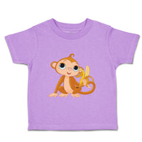 Toddler Clothes Baby Monkey with Banana Zoo Funny Toddler Shirt Cotton