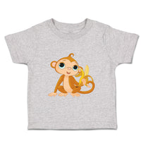 Toddler Clothes Baby Monkey with Banana Zoo Funny Toddler Shirt Cotton