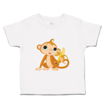 Toddler Clothes Baby Monkey with Banana Zoo Funny Toddler Shirt Cotton