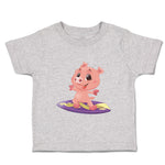 Toddler Clothes Pig Surfing Farm Toddler Shirt Baby Clothes Cotton