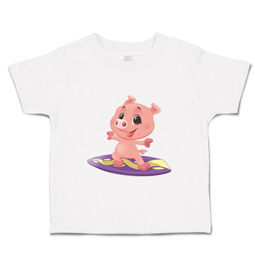 Toddler Clothes Pig Surfing Farm Toddler Shirt Baby Clothes Cotton