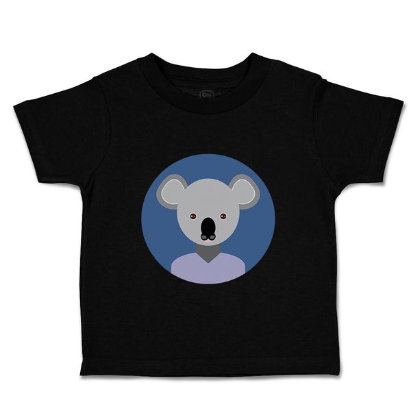 Toddler Clothes Head in Circle Koala Animals Funny Humor Toddler Shirt Cotton
