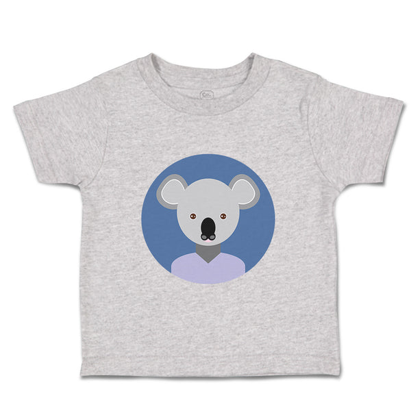 Toddler Clothes Head in Circle Koala Animals Funny Humor Toddler Shirt Cotton