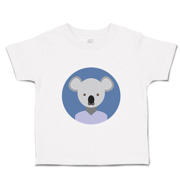 Toddler Clothes Head in Circle Koala Animals Funny Humor Toddler Shirt Cotton
