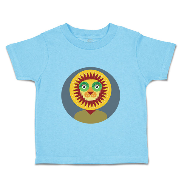 Toddler Clothes Head in Circle Lion Animals Safari Toddler Shirt Cotton