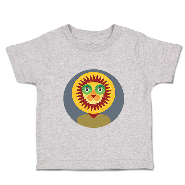 Toddler Clothes Head in Circle Lion Animals Safari Toddler Shirt Cotton