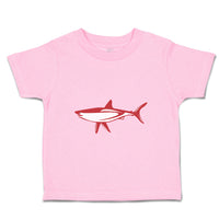 Toddler Clothes Shark Red Animals Ocean Sea Life Toddler Shirt Cotton