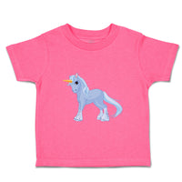 Toddler Girl Clothes Unicorn Blue Style B Funny Humor Toddler Shirt Cotton